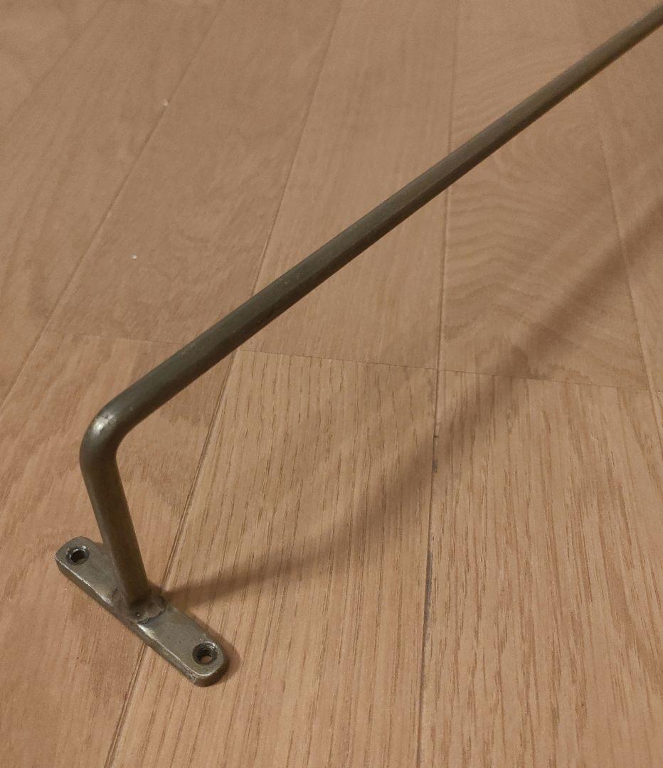 アンティーク 真鍮製 タオルハンガー ロング 幅75×高さ7.7cm レトロ
