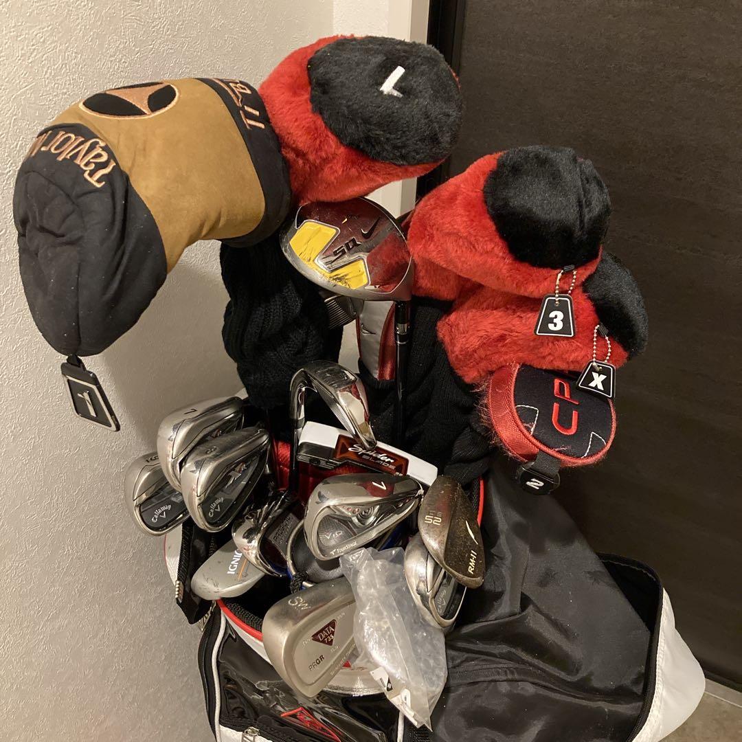 ゴルフ ルコックのキャディバッグとゴルフクラブ21本セット