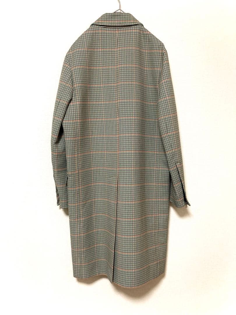 マルニ　チェック　ステンカラーコート　ウール　メンズ　総柄　48 アウター