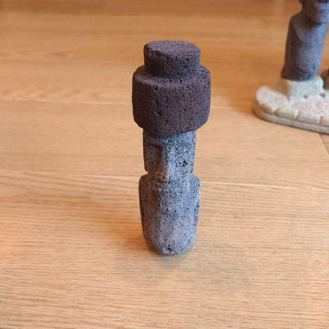 イースター島のモアイ像 置物7体＆台座