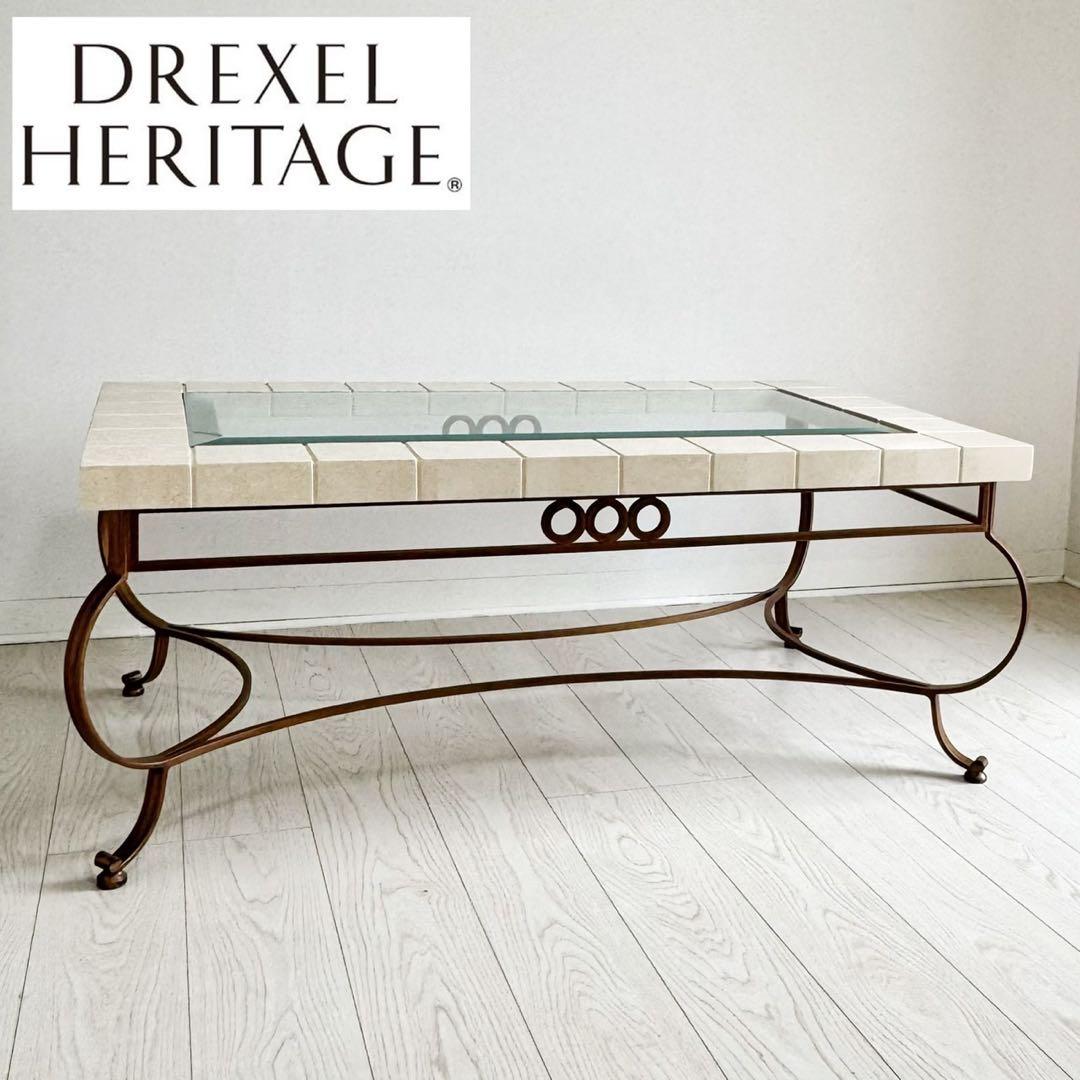 DREXEL HERITAGE ドレクセルヘリテイジ ガラスセンターテーブル