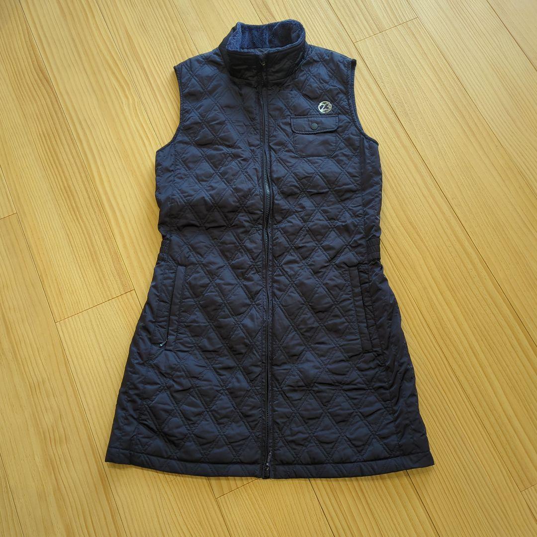 ２３区GOLF　ネイビー キルティング ノースリーブワンピース