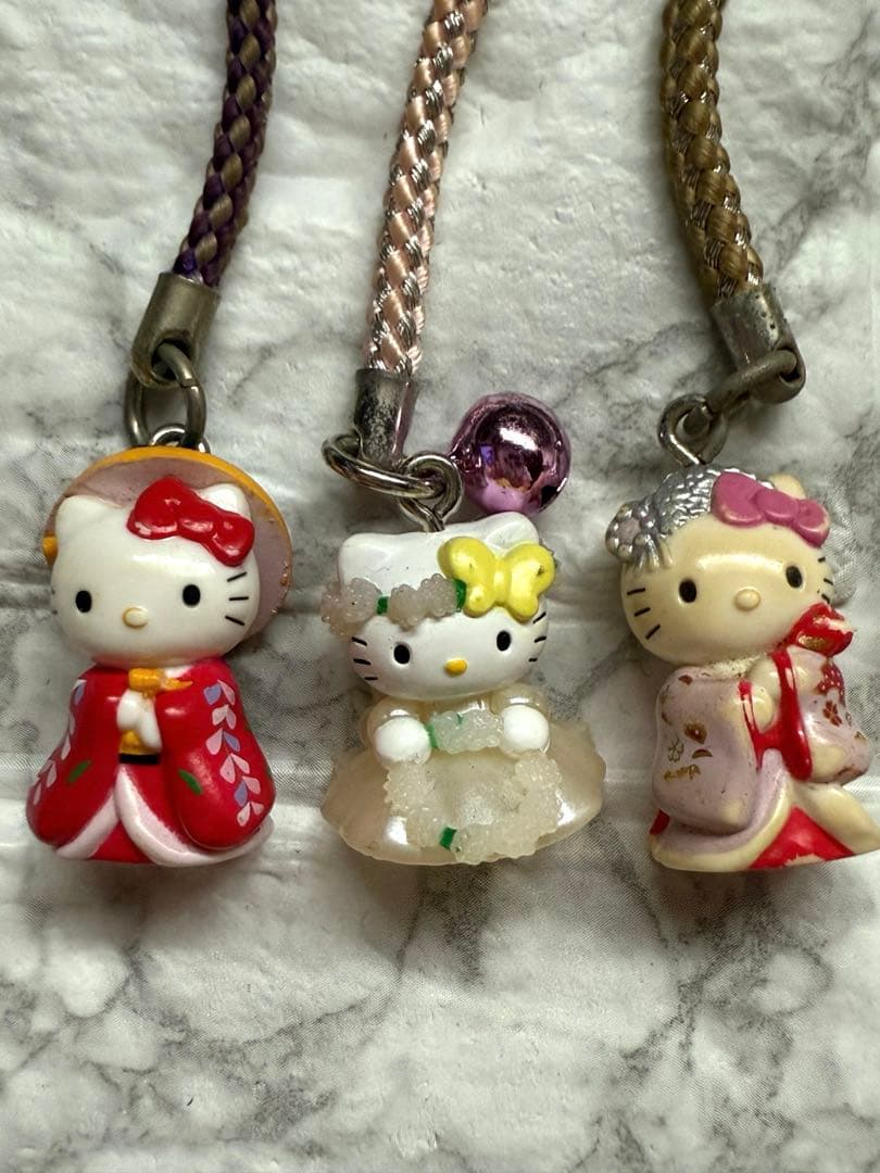 ご当地ストラップ　ハローキティ　銀座カンカン娘　岩手　福島　新潟　その他