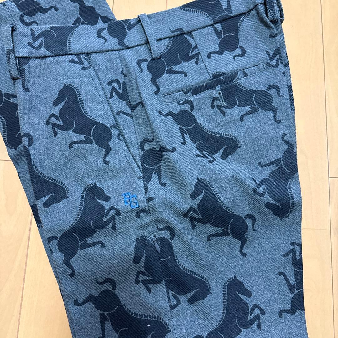 PEARLY GATES 馬柄 グレーパンツ