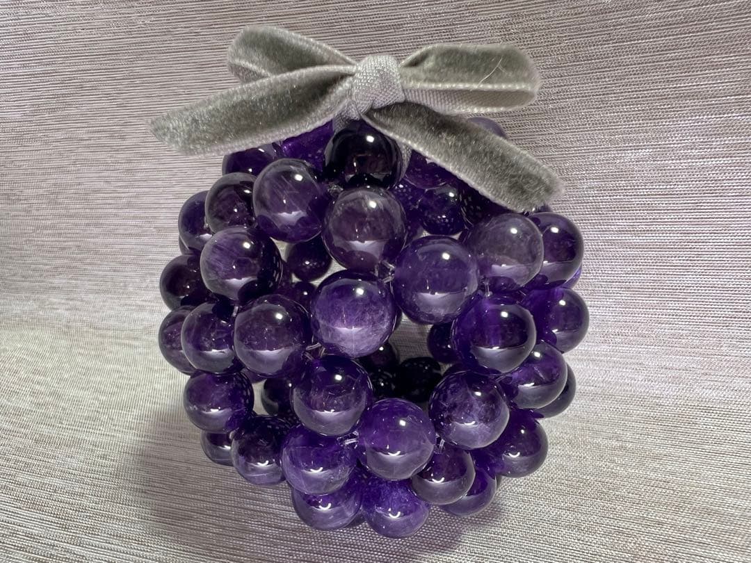 ⑮神聖幾何学フラーレン★特大10mm62倍❣️アメジスト★カード付