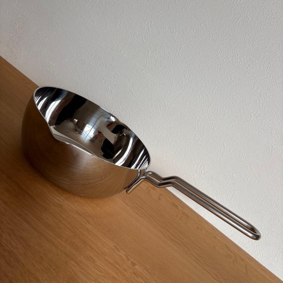 geo ステンレス製片手鍋 注ぎ口付き