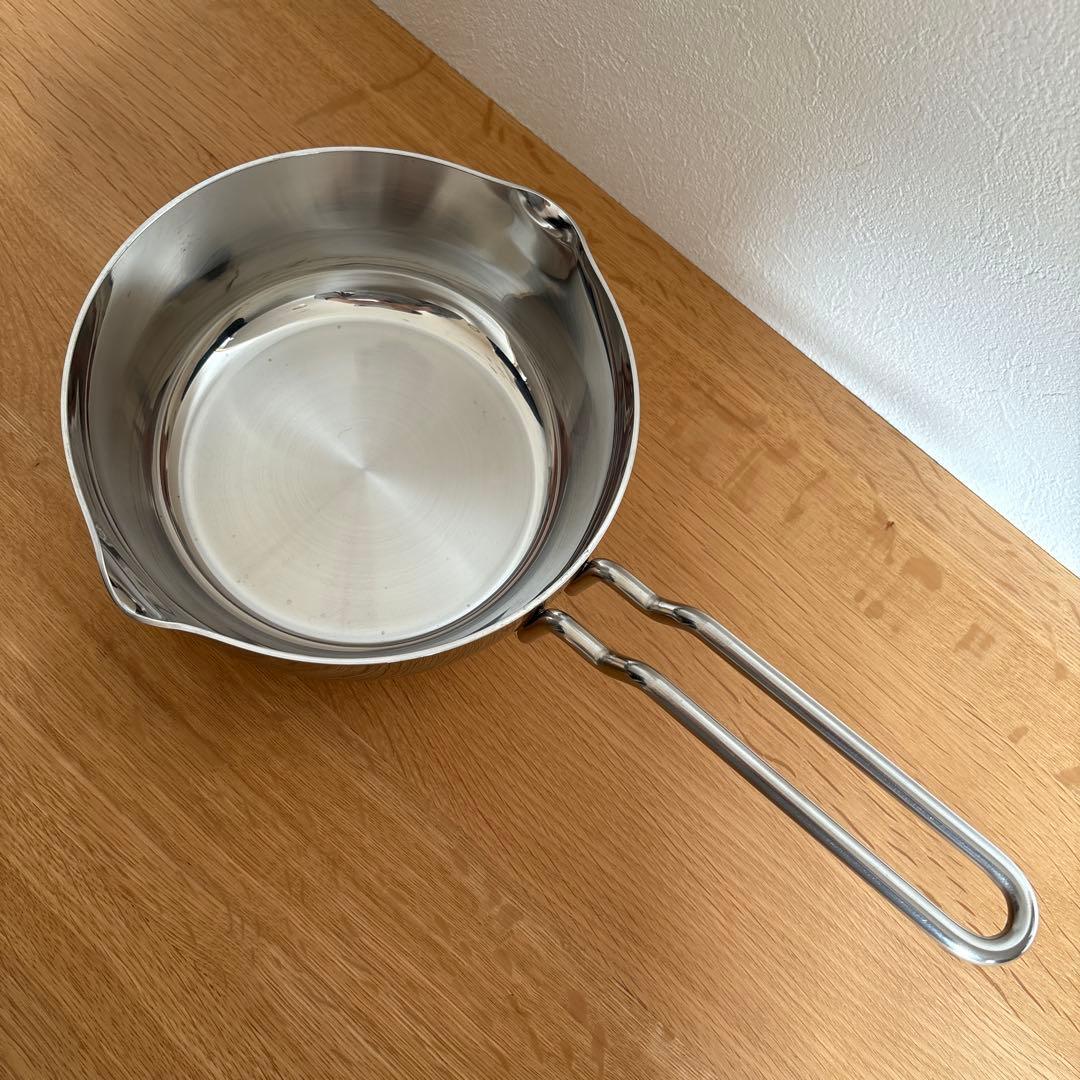 geo ステンレス製片手鍋 注ぎ口付き