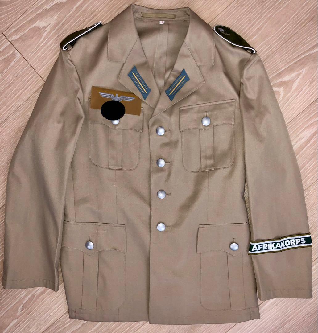 ドイツ軍アフリカ軍団ジャケット 新品ドイツ軍M36ぽいベージュ制服　Lサイズ程度