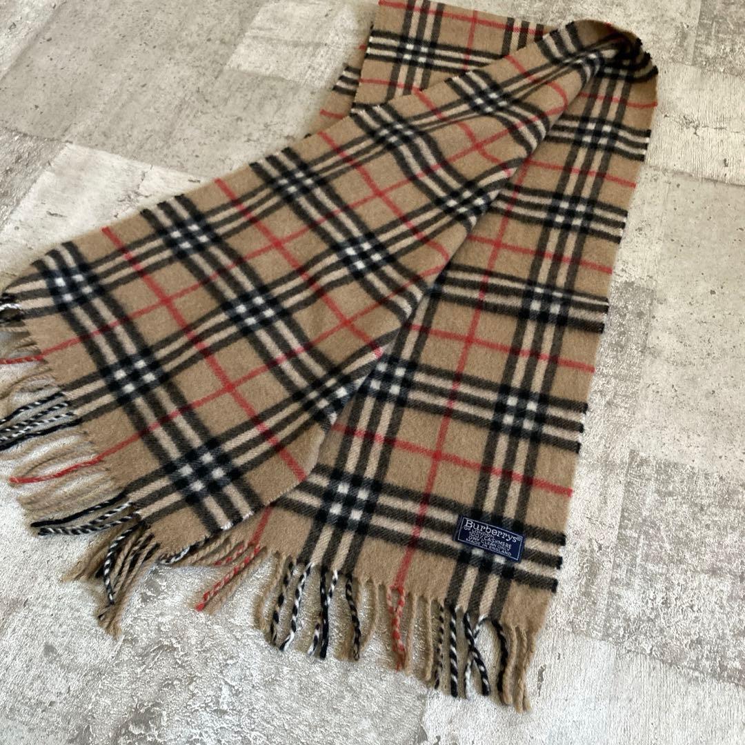 Burberry’sカシミヤ100%ウール　ノバチェック定番マフラー男女兼用