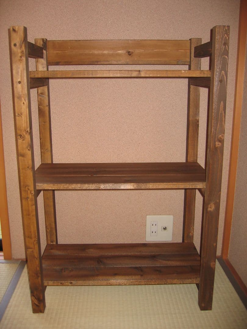 【アンティーク＆サイズ変更可】３段飾り棚 シェルフ《ウォールナット》