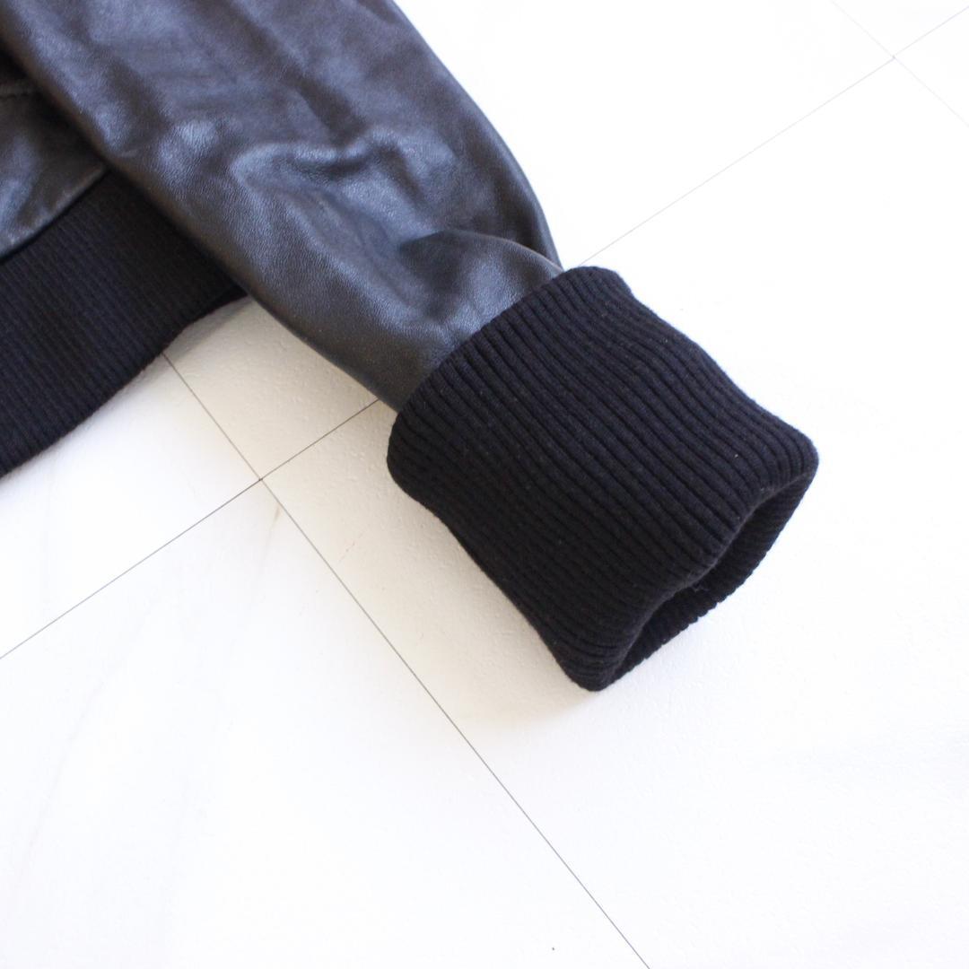 GGD Y2K フーディーラムレザー 短丈ジャケット Lサイズ ブラック