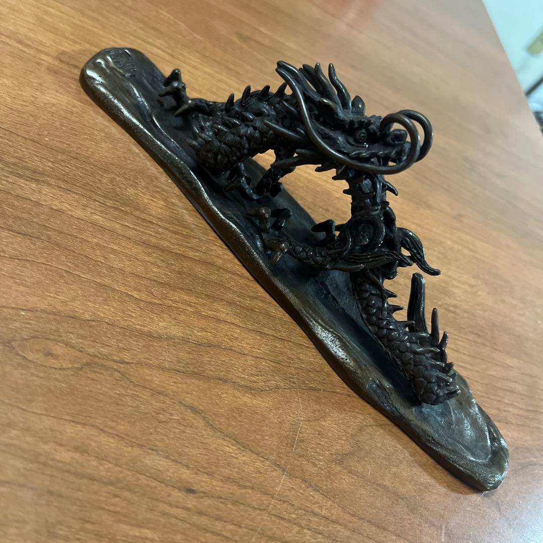 龍　ドラゴン　文鎮　銅器