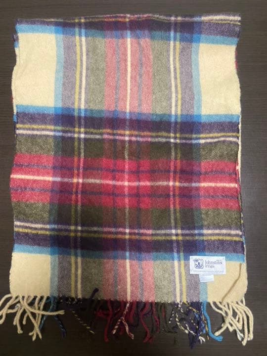 ジョンストンズ マフラー　カシミヤ　チェック