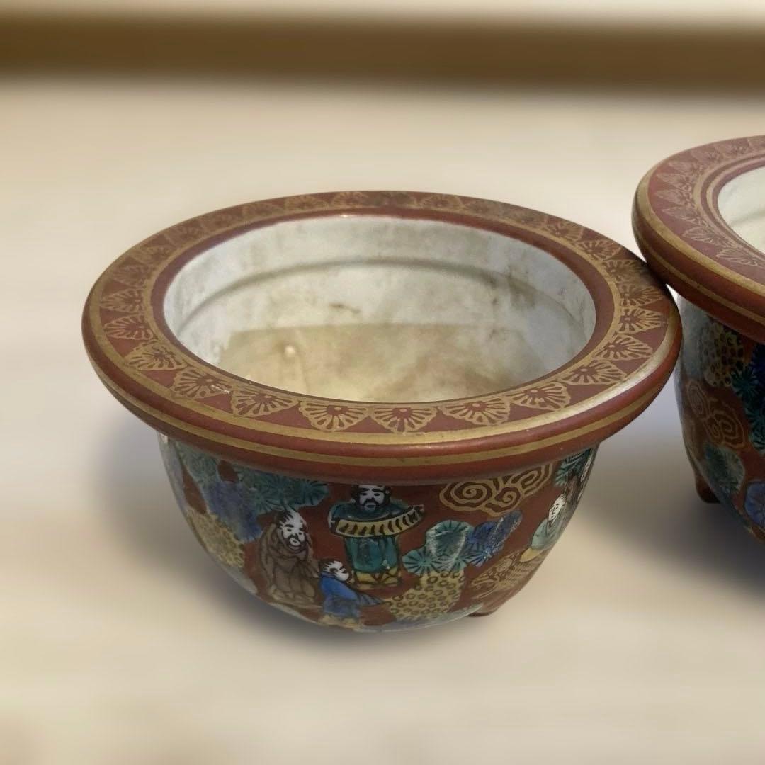 九谷焼　木米 植木鉢3個セット