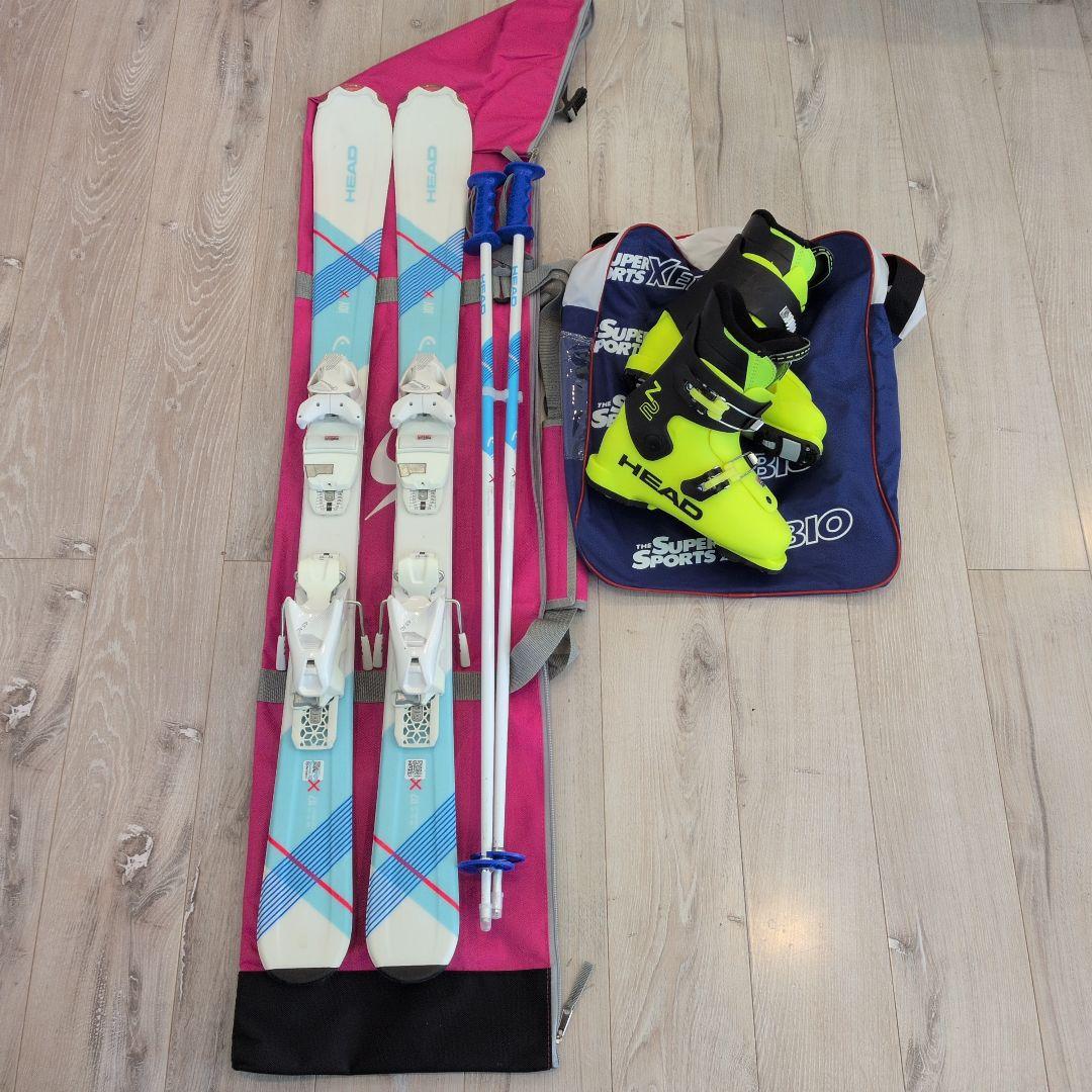 【美品】HEAD ジュニアスキー５点セット