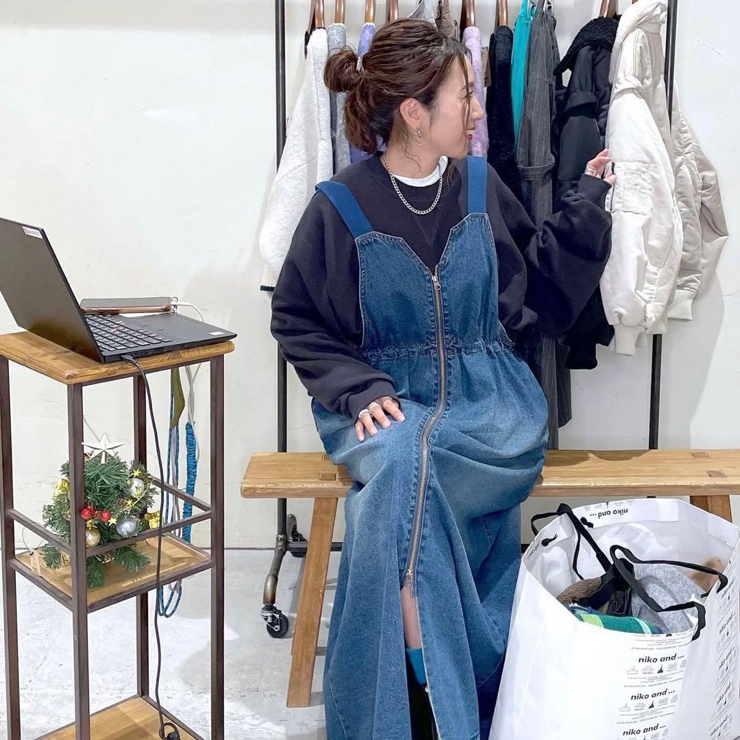 【新品タグ付き】 niko and... misayo ジャンスカ インディゴ