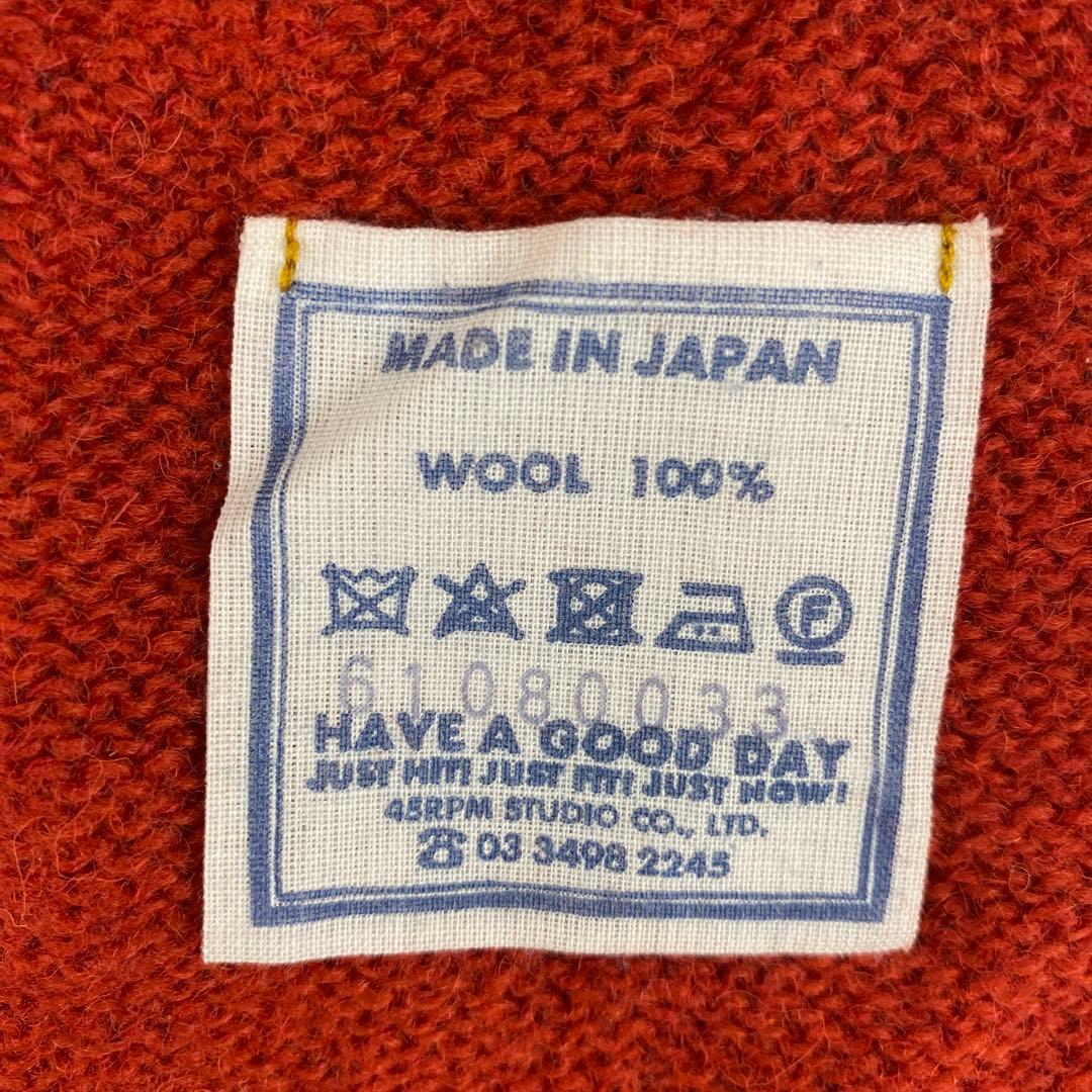 N892＊ SDL 45R レディース ウール ニット セーター 朱色