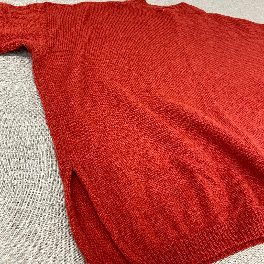 N892＊ SDL 45R レディース ウール ニット セーター 朱色