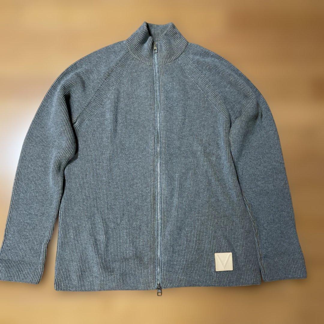 美品LOUIS VUITTON グレー ジップアップカーディガン　メンズL