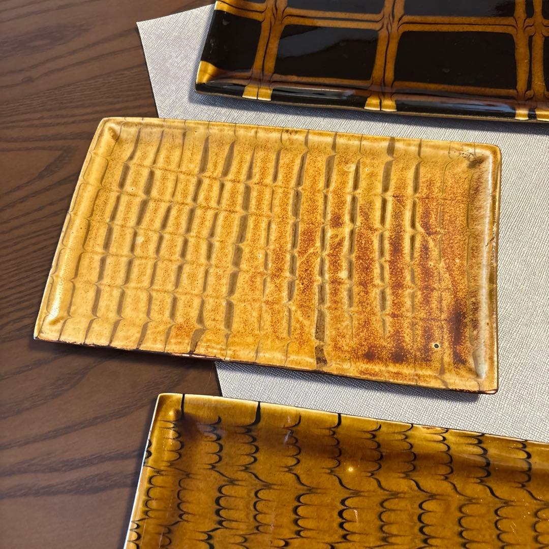 Ｋ*o様 スリップウェア　角皿　５枚セット