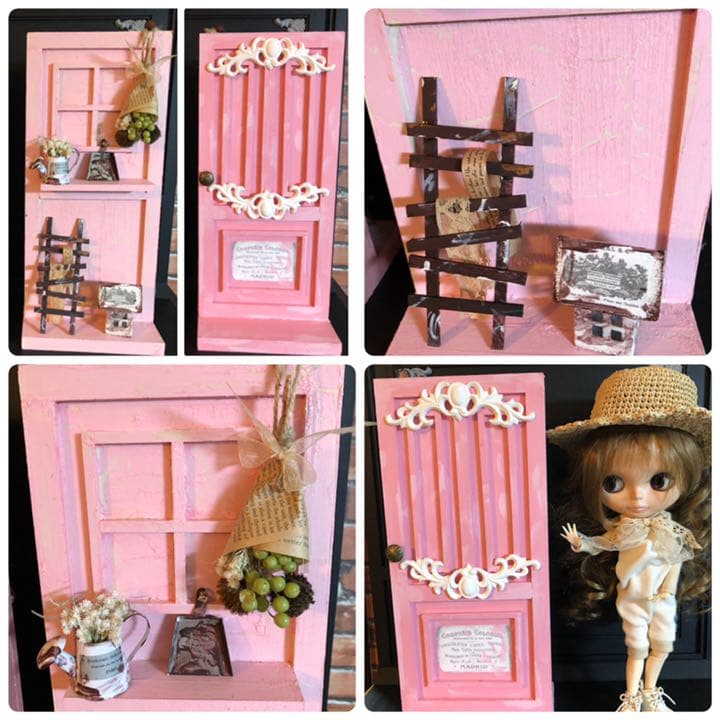 はな様❤️専用　ブライス　撮影用リバーシブルドアオブジェ可愛いおまけ５点小物付