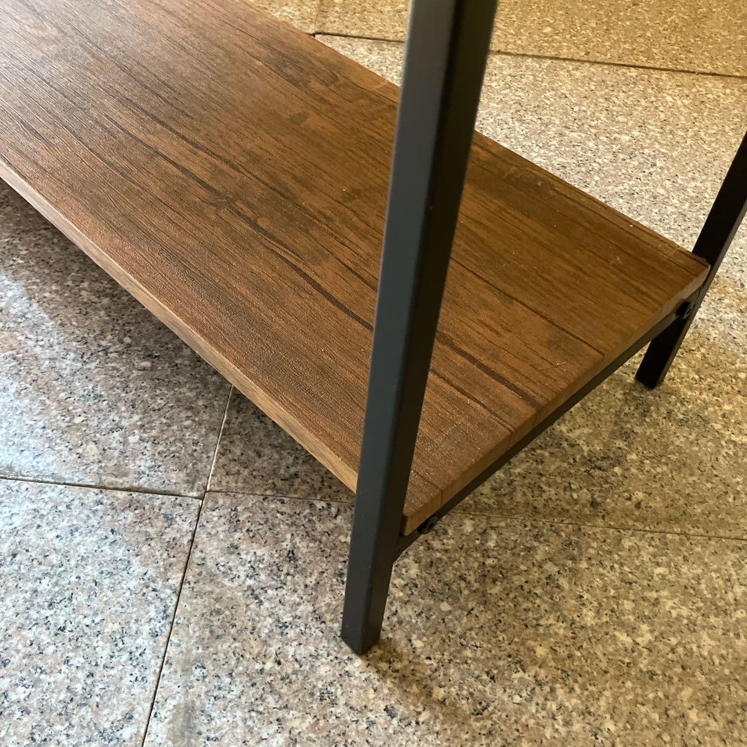 Salut!　サリュ オールドアイアンラックワイド4段シェルフ　ディスプレイ棚