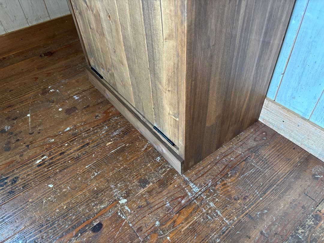 期間限定値下げ　30リットルパッタンゴミ箱　無垢材ハンドメイド家具　屋外用