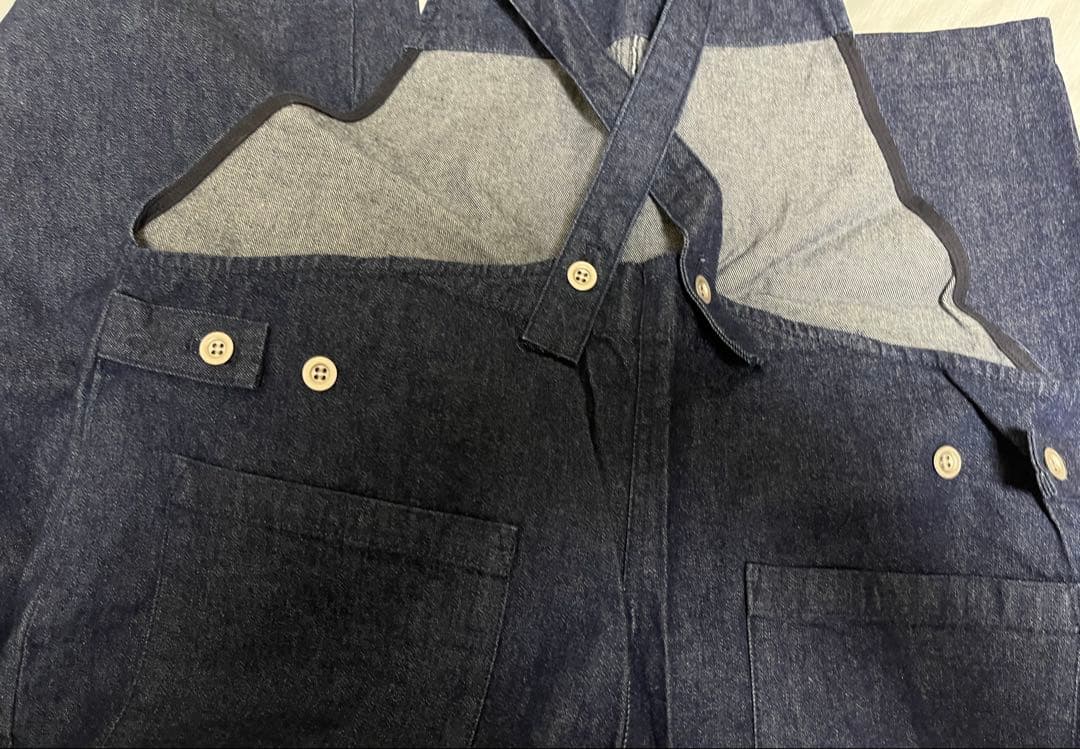 かぐれ　バッククロスサロペット　インディゴ