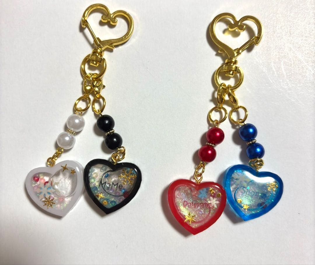 レジンキーホルダー ハートシェイカー コンビ