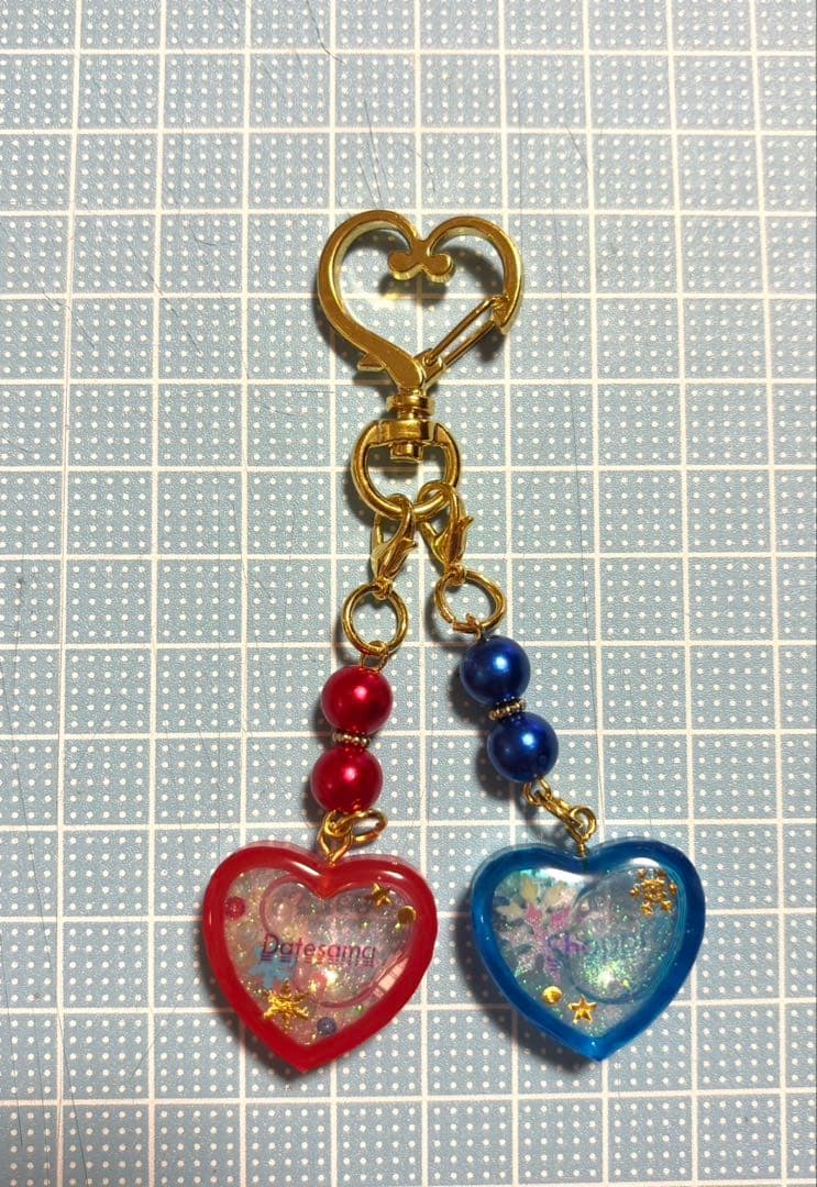 レジンキーホルダー ハートシェイカー コンビ