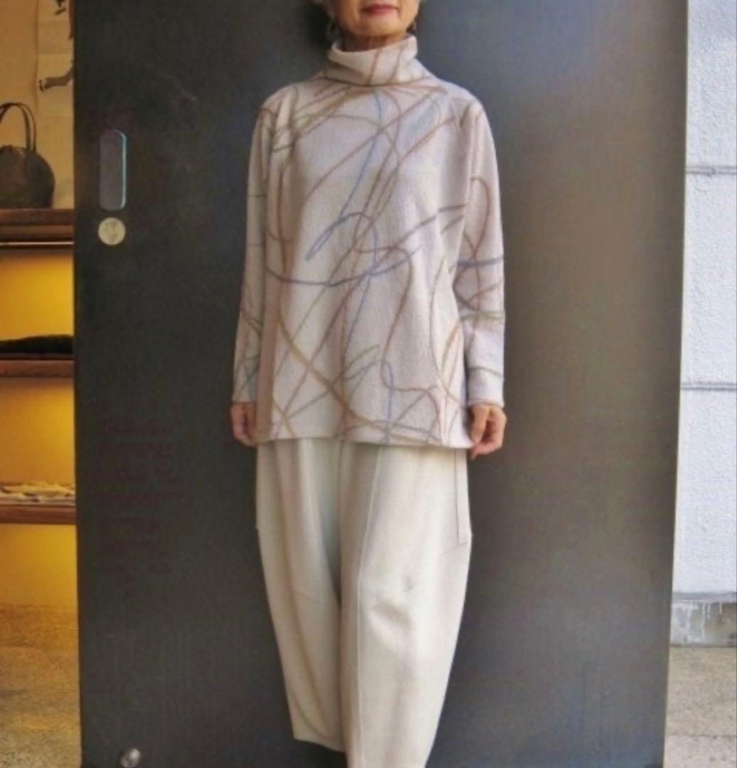 ヨーガンレール☆毛☆ウールインターシャ”の素敵なオフタートルプルオーバー