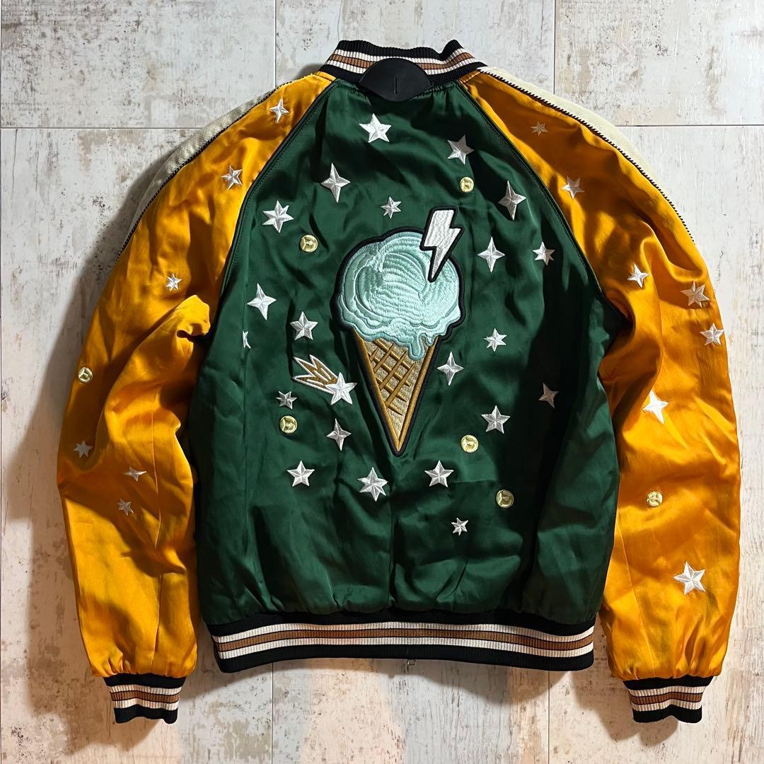 COACH コーチ アイスクリーム リバーシブル MA-1 スカジャン ブルゾン