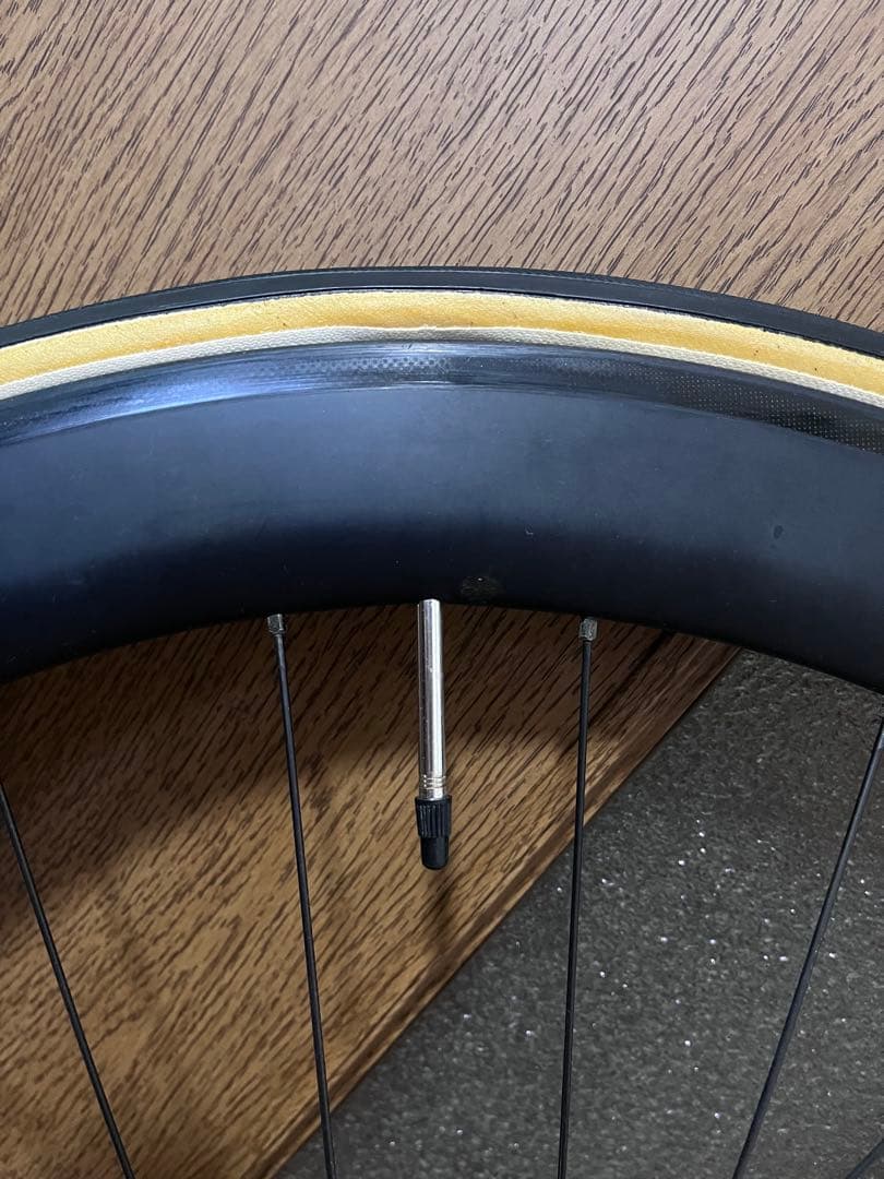 ノーブランド カーボンホイール チューブラー シマノ11s タイヤ付き