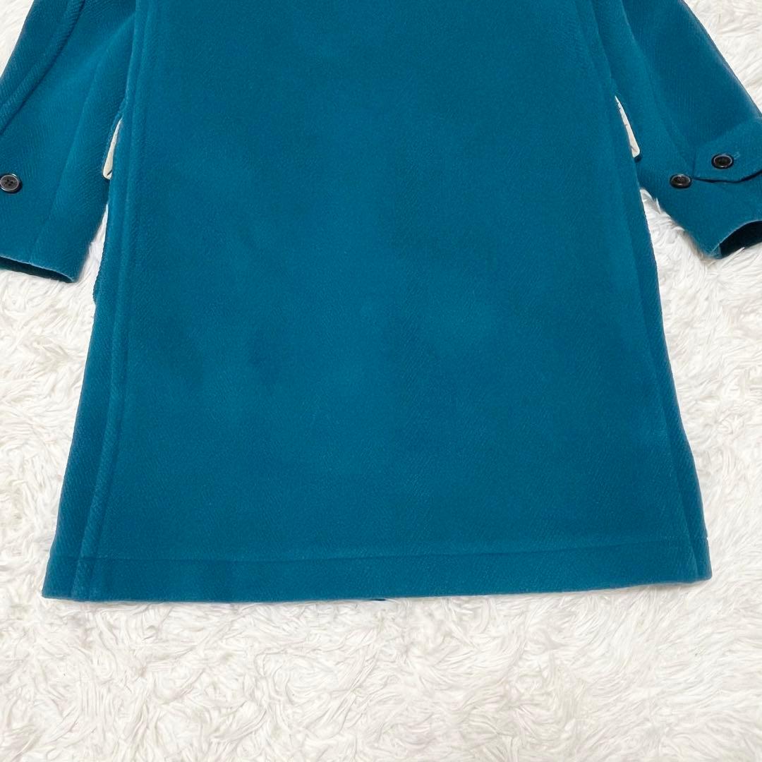 OLD ENGLAND ダッフルコート　ヘリンボーン ライナー付 牛革 ブルー