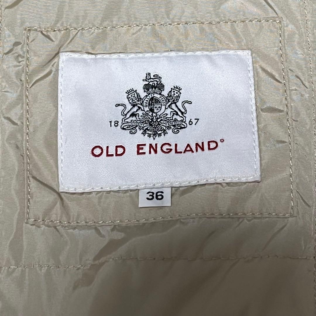 OLD ENGLAND ダッフルコート　ヘリンボーン ライナー付 牛革 ブルー