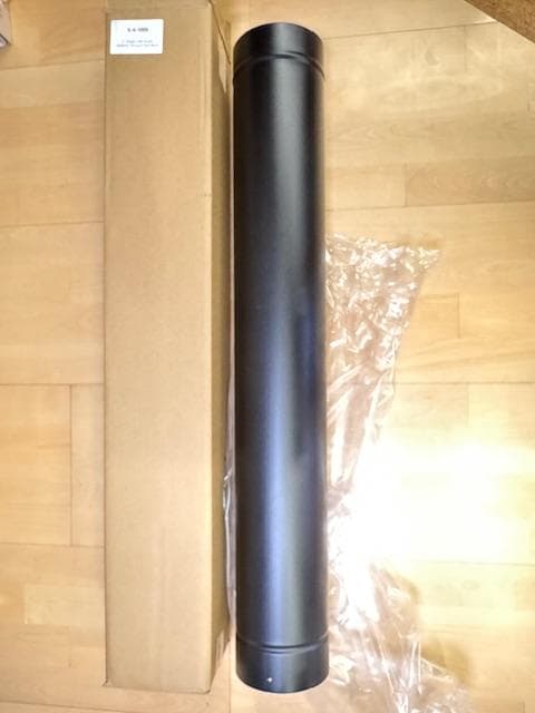 薪ストーブ用 一重煙突 直管 150㎜ 1m 耐熱600℃ 黒 山の煙突屋さん