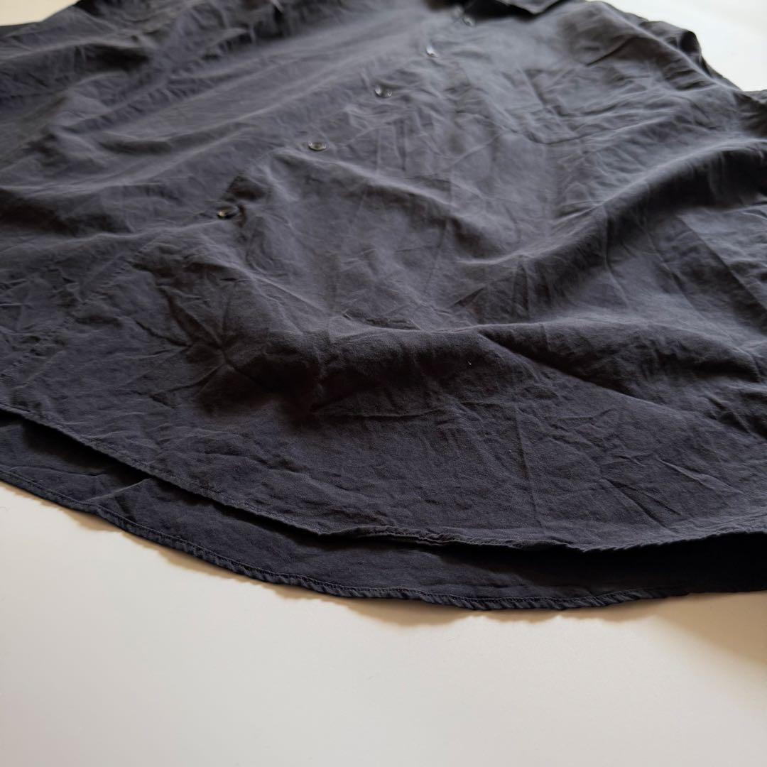 24SS✨️5サイズ COMOLI コモリシャツ コットン レギュラーカラー 黒