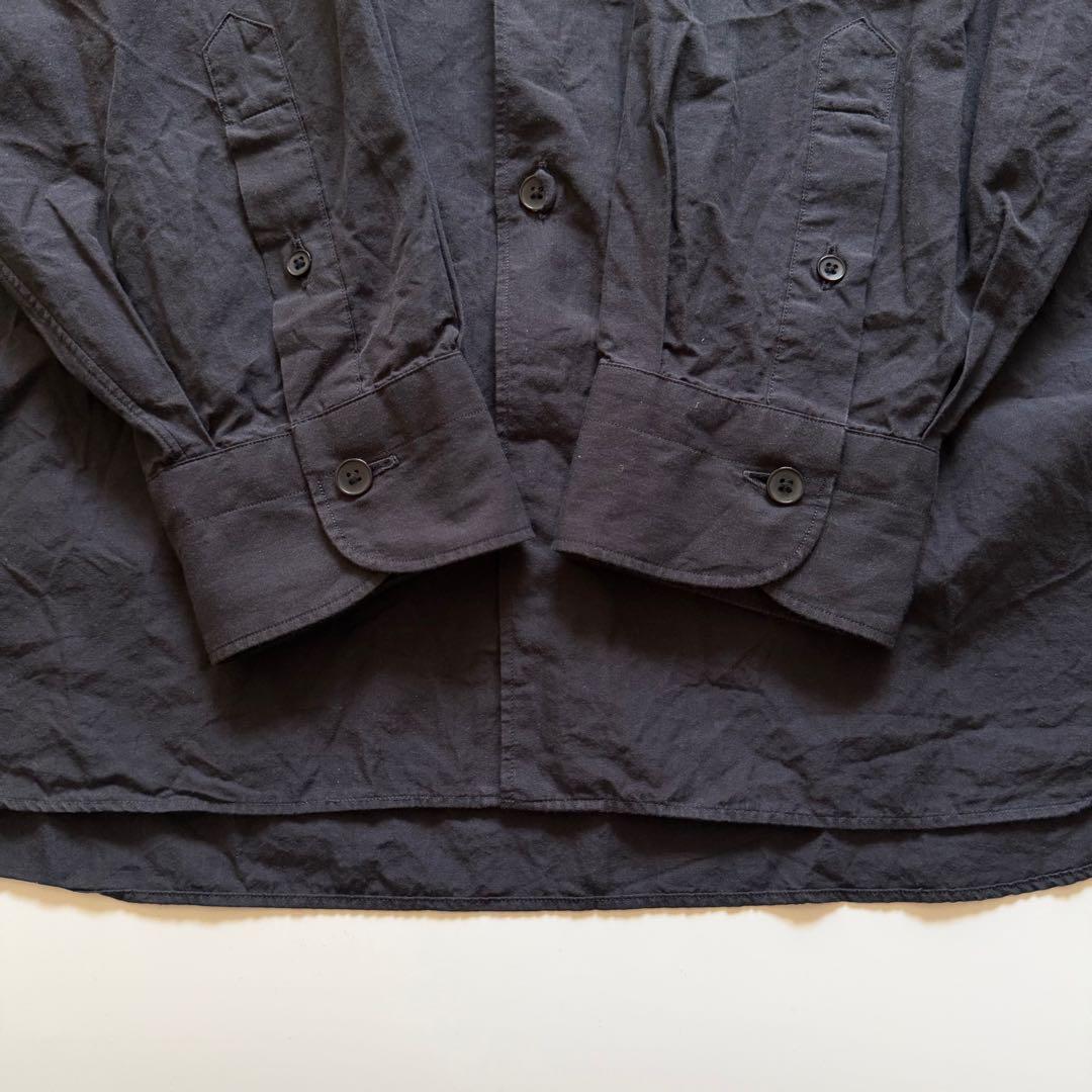 24SS✨️5サイズ COMOLI コモリシャツ コットン レギュラーカラー 黒