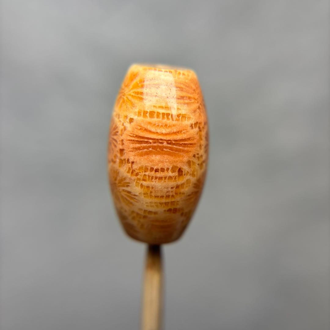 あずきちゃんフォッシルコーラル　天珠　1-333