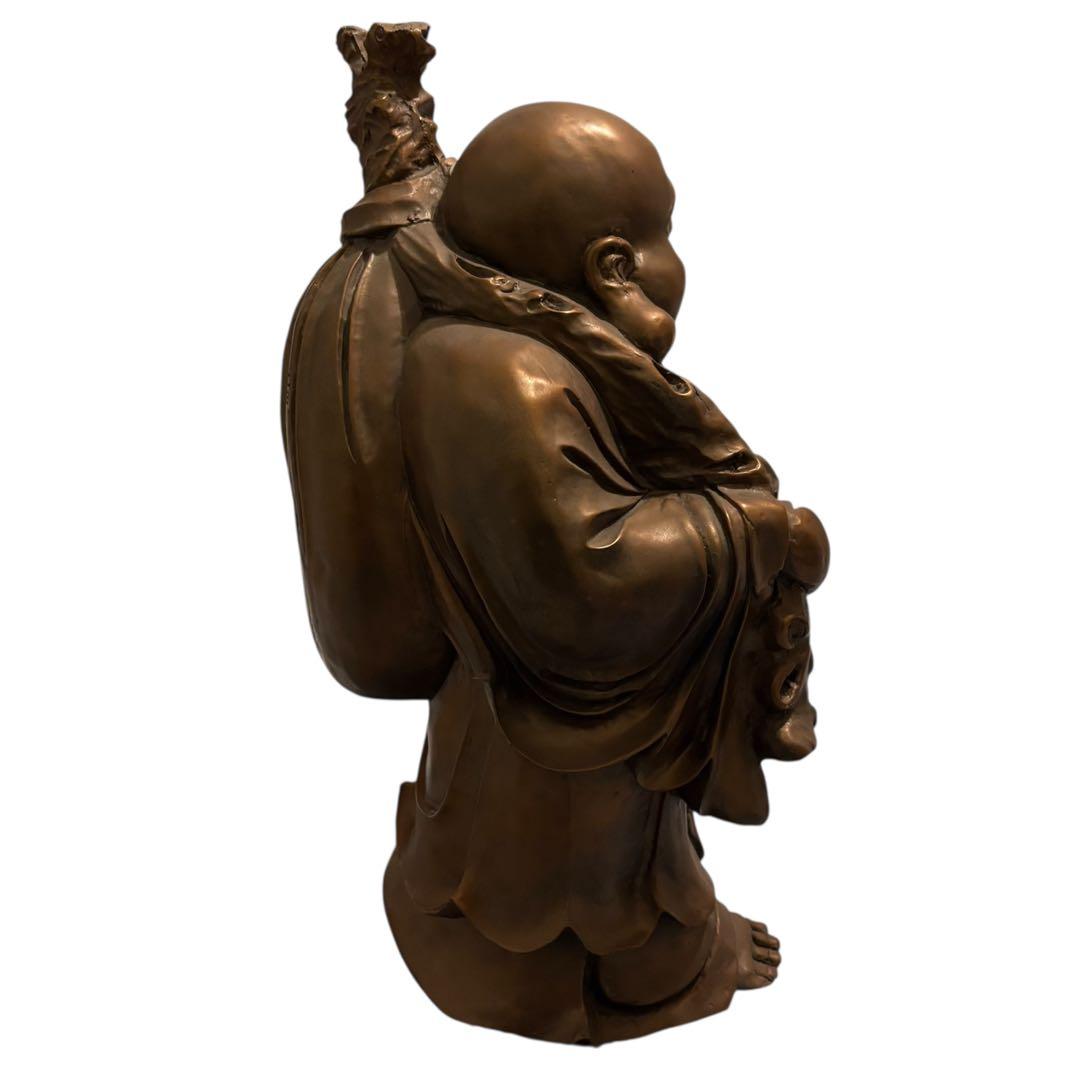 【美品】七福神 財運を呼ぶ布袋尊 大型 重厚像 商売繁盛 縁起物 守り神クラス