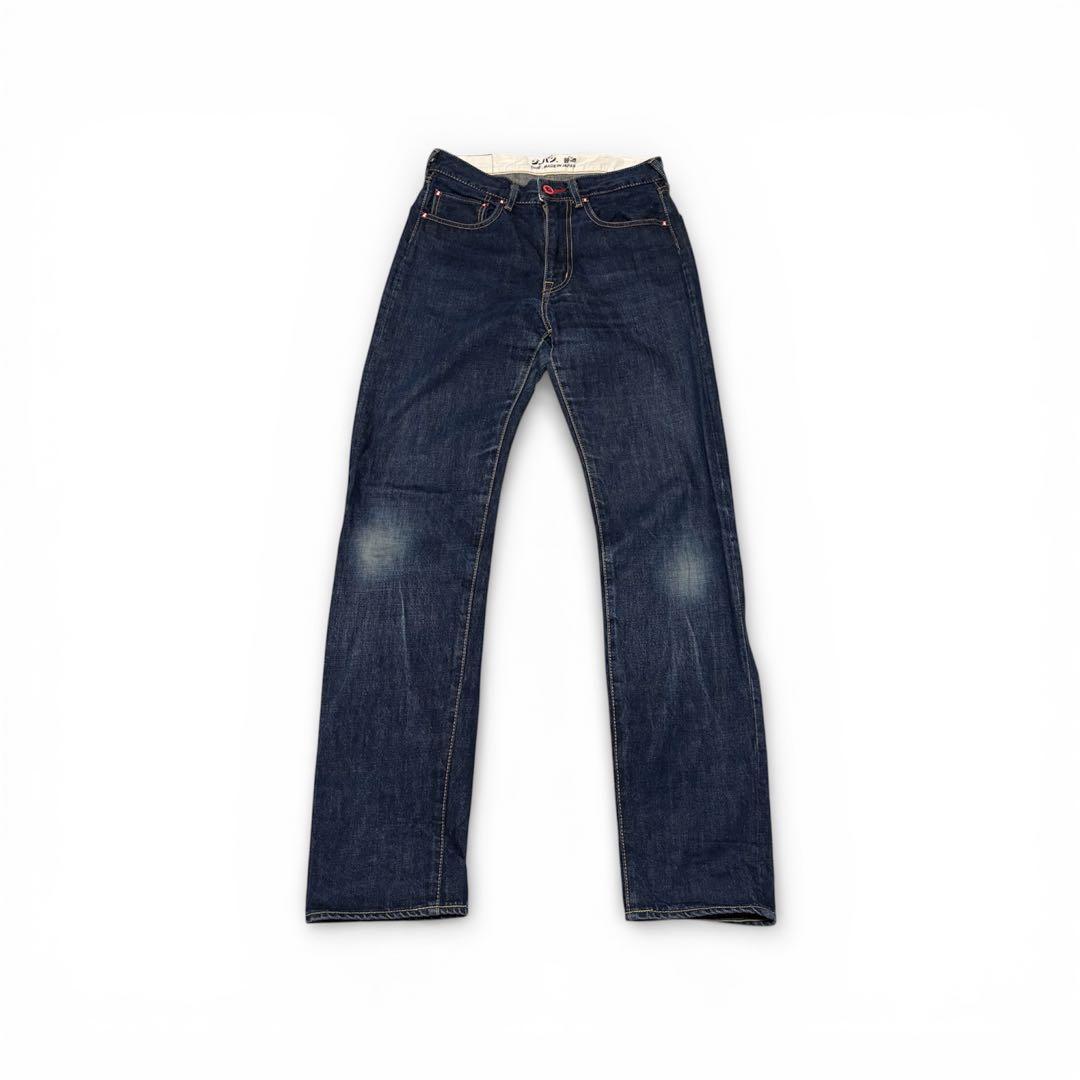 CUNE ウサギ ドット柄 マンモス ストレート ロールアップ デニム W30