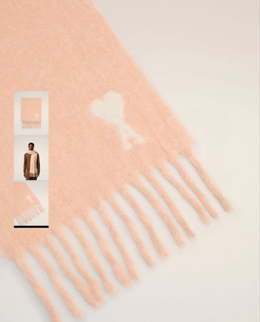 アルパカ AMI DE COEUR スカーフ　ピンク　マフラー　アミパリス