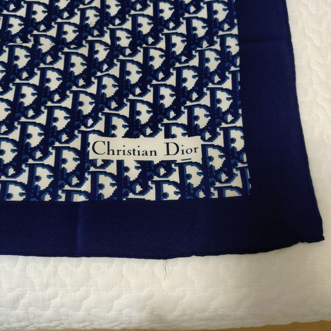 Christian Dior スカーフ トロッター　シルク　ネイビー