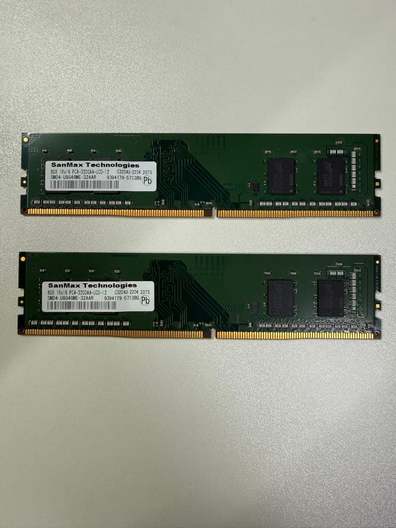 SanMax DDR4 8GBメモリ 2枚組　16gb