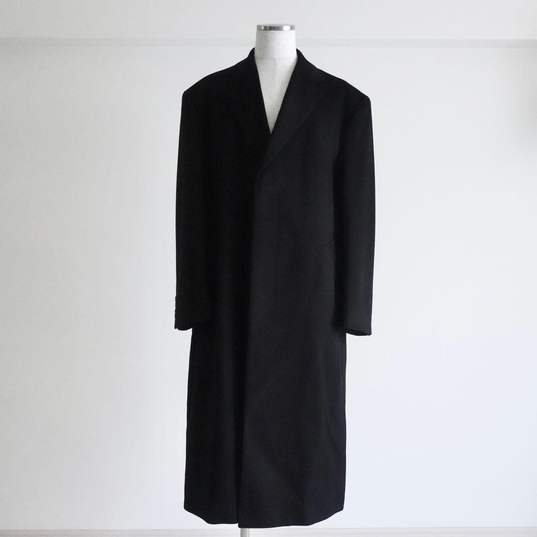 1990s BELLUMORE ピュアカシミア　チェスターコート　ブラック