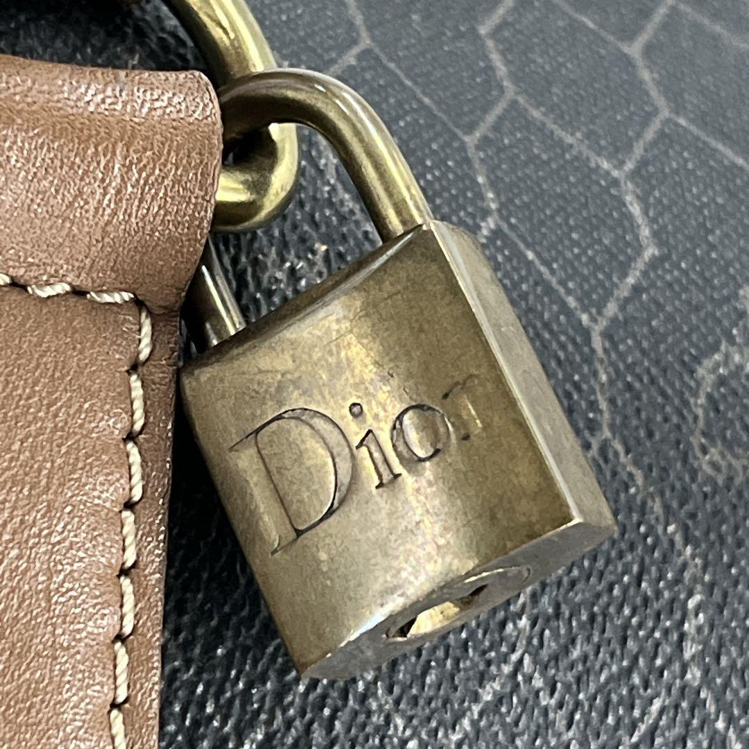 オールド　ディオール　ハニカム　ボストンバッグ　PVCレザー　旅行バッグ　革ロゴ