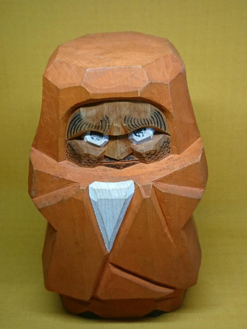 人形　達磨　木彫　オブジェ　置物　インテリア　工芸品　美術品　A2899