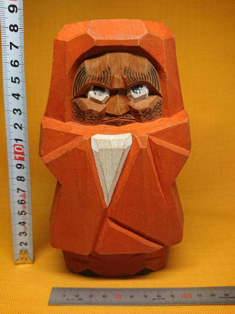 人形　達磨　木彫　オブジェ　置物　インテリア　工芸品　美術品　A2899