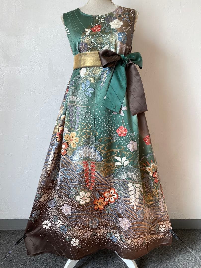 3218 着物　リメイク　ドレス　ワンピース