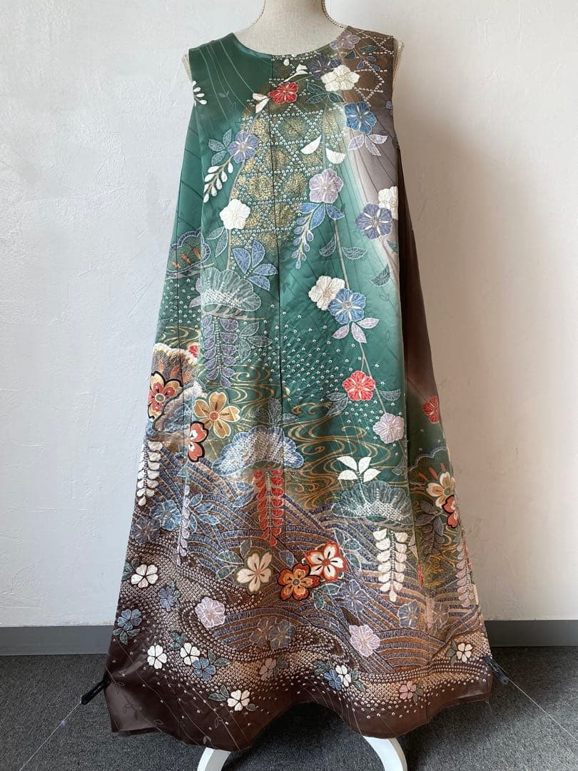 3218 着物　リメイク　ドレス　ワンピース